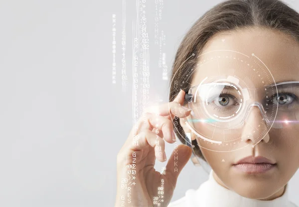 Futuristic smart glasses — Stock Photo, Image