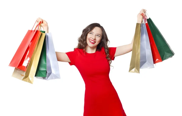 Giovane donna shopping — Foto Stock