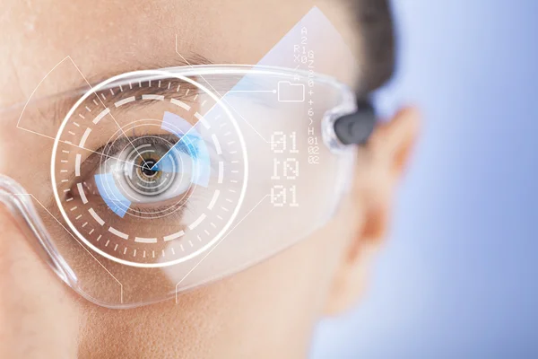 Futurystyczne okulary inteligentne — Zdjęcie stockowe