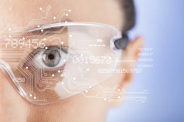 Futuristic smart glasses — Stock Photo, Image