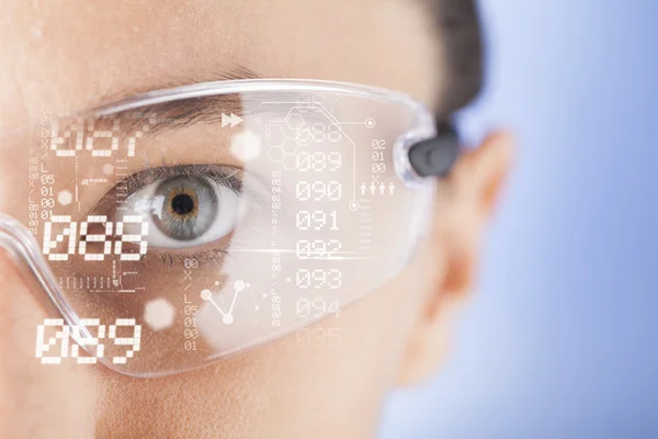 Futuristische intelligente Brille — Stockfoto