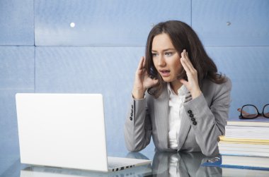 Stressed out businesswoman