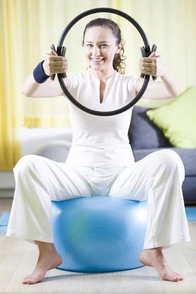 Pilates at Home — Stock Photo, Image