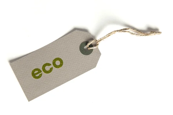 Tag with environmentally-themed — Stock Photo, Image