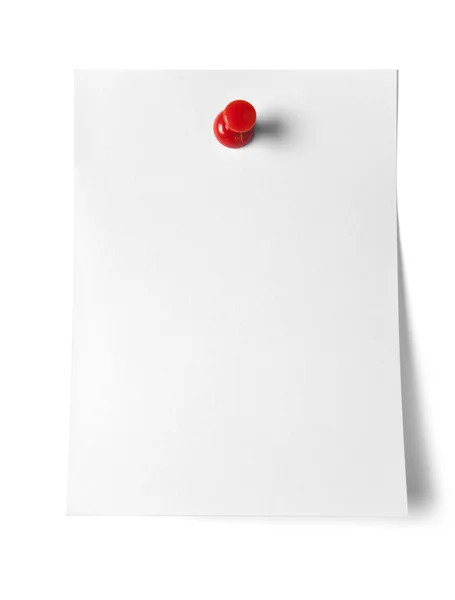 Note paper with Push Pin — Stock Photo, Image