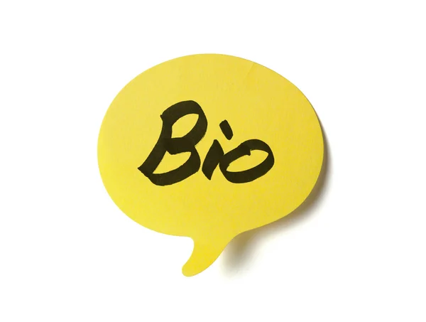 Yellow speech bubble — Stock Photo, Image