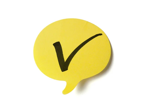 Yellow speech bubble — Stock Photo, Image