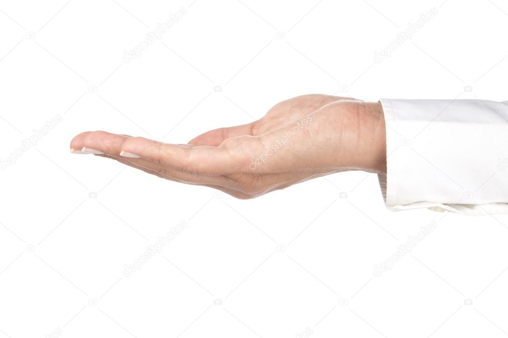 Woman hand with palm up