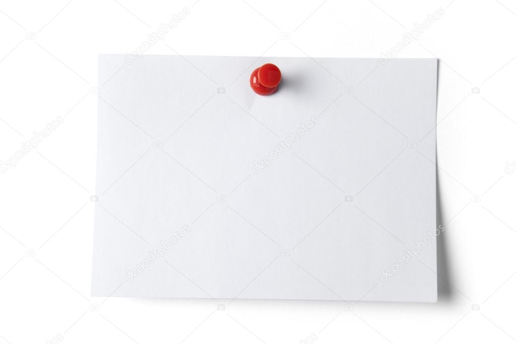 Note paper with Push Pin