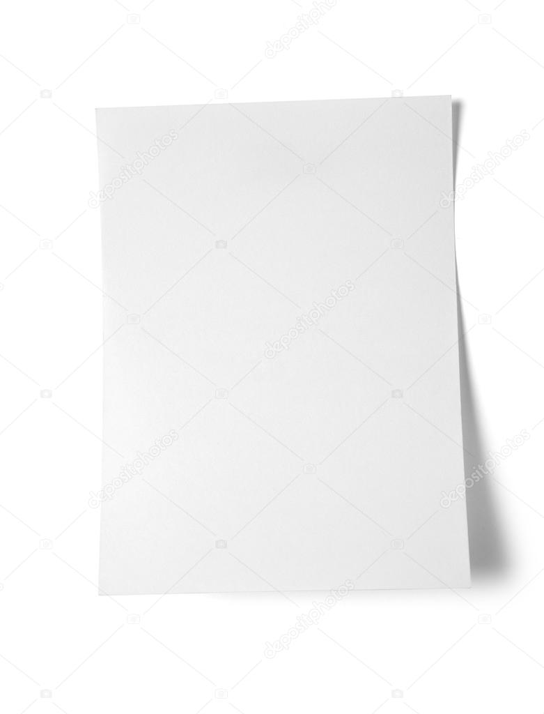 Sticky note on white background