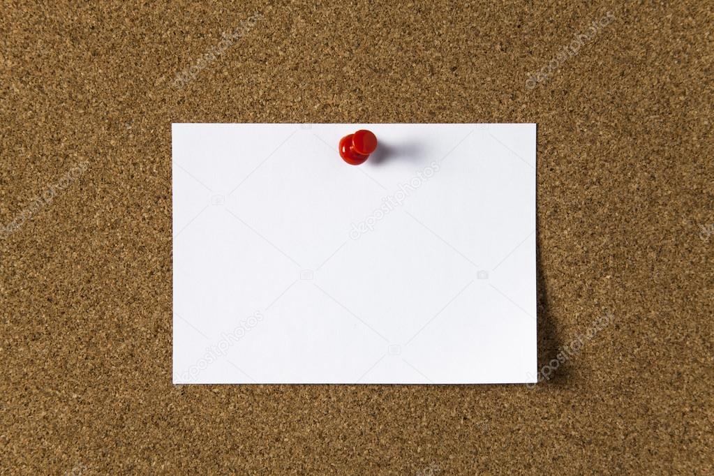 Note paper with Push Pin