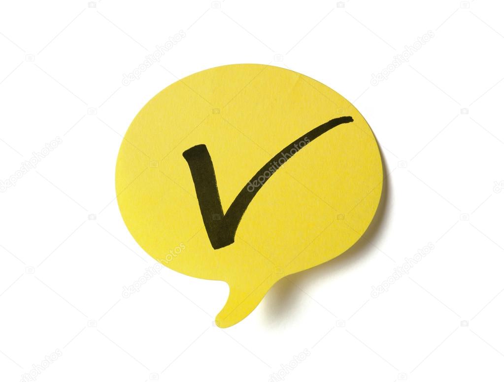 Yellow speech bubble