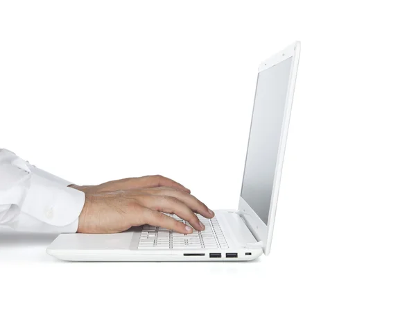 Man met laptop computer — Stockfoto