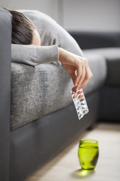 Mujer enferma — Foto de Stock