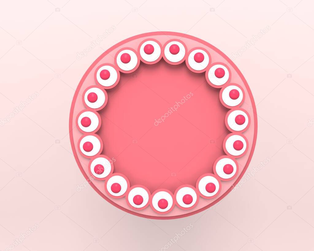 Blastula. The cells surrounding a cavity blastocoele. The stage of segmentation of a fertilized ovum. Human embryonic development. 3d rendering medical illustration. 