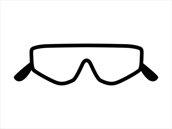 Gafas Icono Retro Con Una Lente Aislada Sobre Fondo Gafas — Archivo Imágenes Vectoriales