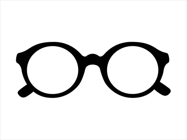 Gafas Icono Retro Aisladas Sobre Fondo Gafas Borde Negro Retro — Archivo Imágenes Vectoriales