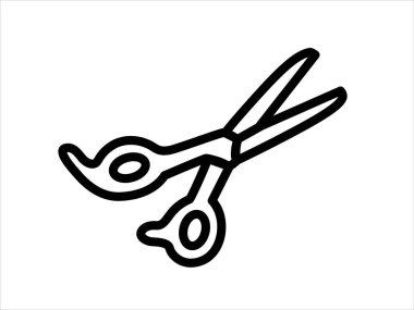 Kuaför Makas ikonu. Berber sembolü beyaz arka planda izole edilmiş. Web sitesi sayfası ve mobil uygulama tasarımı için vektör illüstrasyonu. 