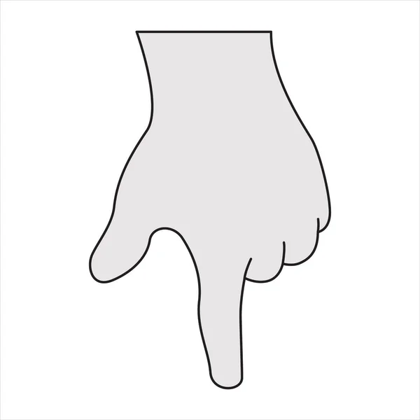 Ręka Pokazuje Różne Gesty Palcem Wskazującym Coś Palec Naciskający Coś — Wektor stockowy