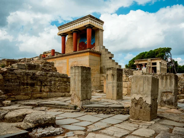 Ruiny paláce v Knóssu (labyrint Minotaur) na Krétě — Stock fotografie