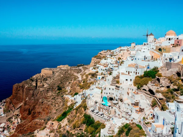 Greek Oia village in Santorini island — Stock Photo, Image