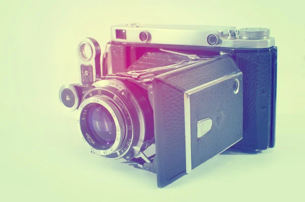 Vintage camera met film — Stockfoto