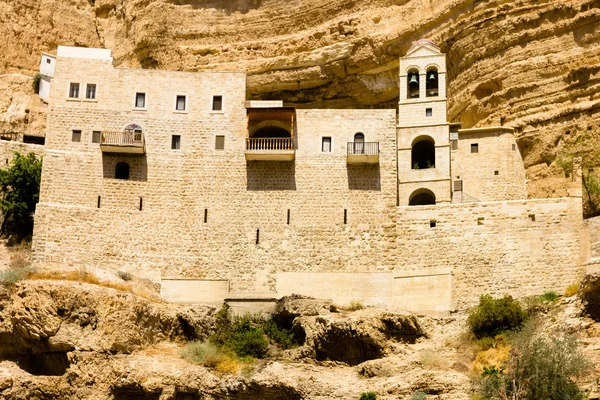 Grecki prawosławny klasztor Saint George w Wadi Qelt, Judean Desert Obrazek Stockowy