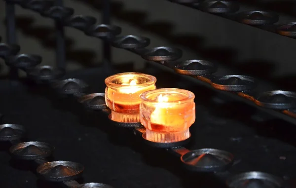 Candles in the church — Stock Photo, Image