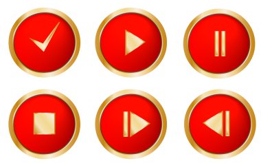 Kırmızı web düğmeleri