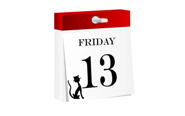Friday 13th calendar — Stock Vector