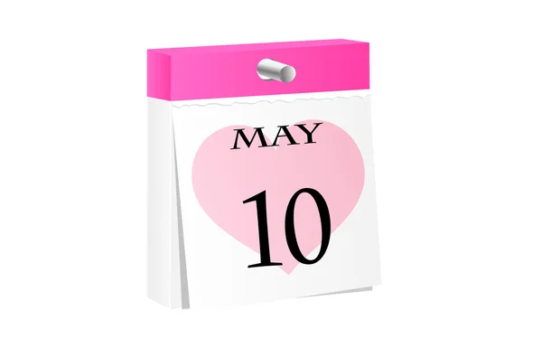 Kalender mit Muttertag — Stockvektor