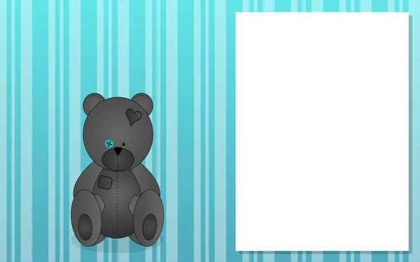 Hintergrund mit grauem Teddybär — Stockvektor
