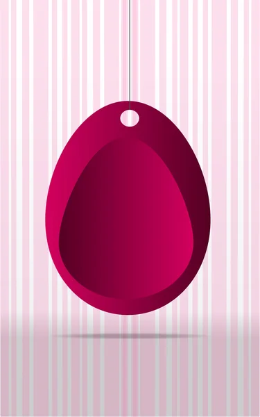 Fondo rosado de Pascua con huevo — Archivo Imágenes Vectoriales