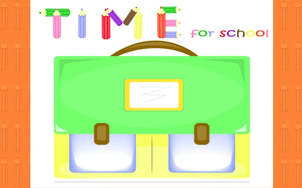Time for school — Stock Vector