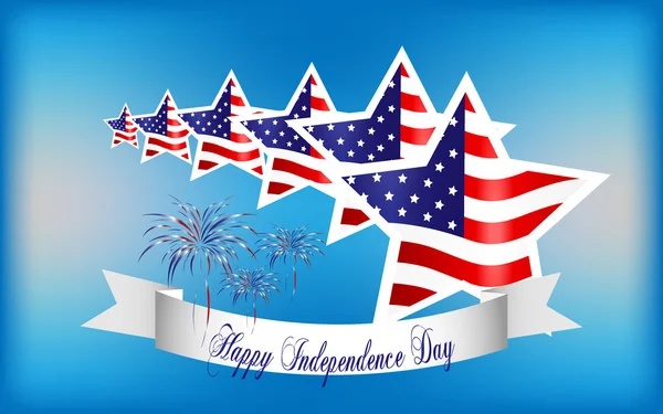 Happy Independence Day background, 4th of July — Stock Vector