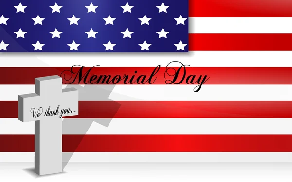 Memorial Day background, last monday of May — Stock Vector