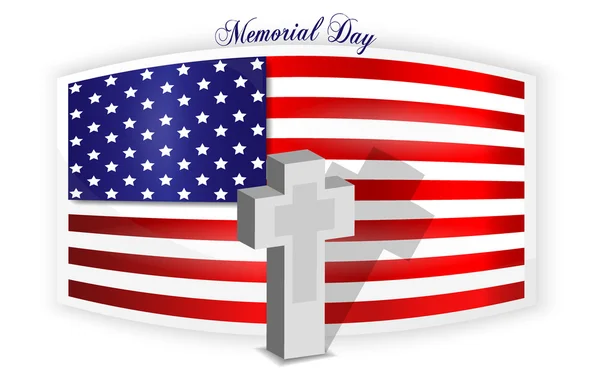 Memorial Day background, last monday of May — Stock Vector