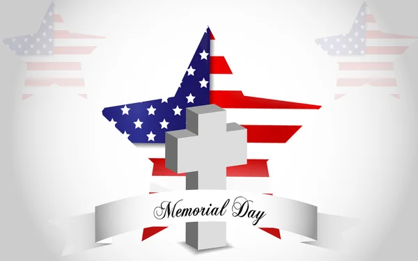 Memorial Day background, last monday of May — Stock Vector