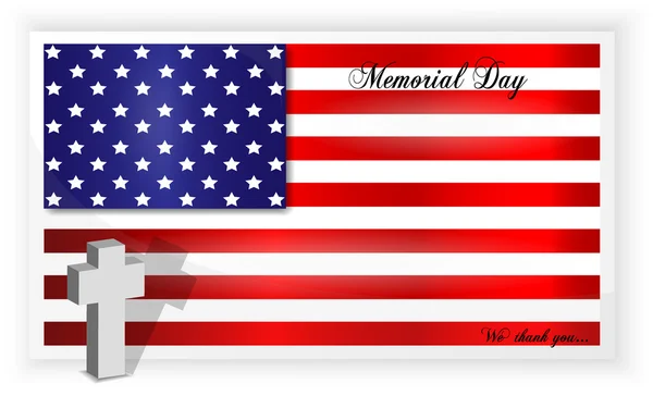Memorial Day bakgrund, sista måndagen i maj — Stock vektor