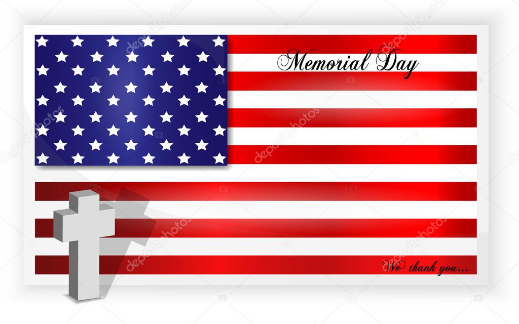 Memorial Day background, last monday of May