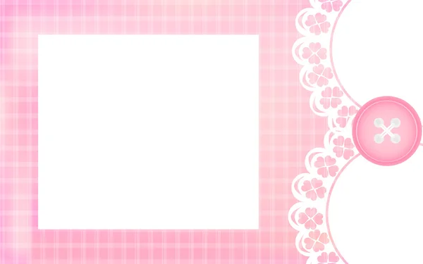 Tarjeta de ducha de niña. Fondo rosa como tarjeta de felicitación para recién nacidos . — Vector de stock