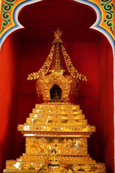 Ένα Ηλίθιο Βουδιστικό Αναμνηστικό Μνημείο Που Συνήθως Φιλοξενεί Ιερά Λείψανα — Φωτογραφία Αρχείου