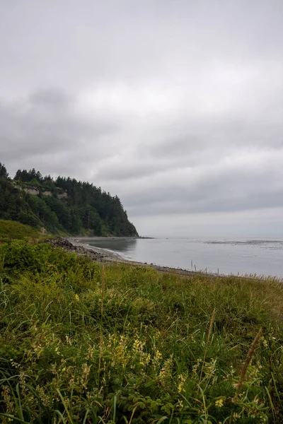 Dia Nublado Praia Porto Townsend Washington — Fotografia de Stock