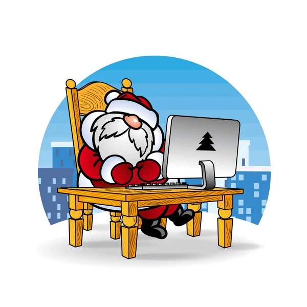 Дед Мороз Santa Claus отвечает на письма — Wektor stockowy