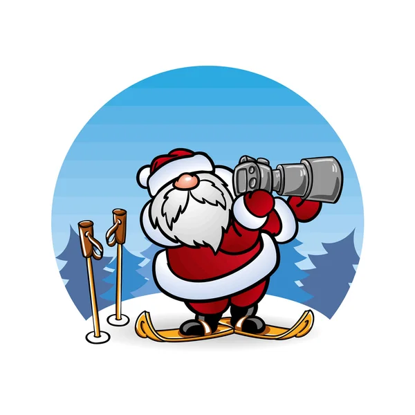 Дед Мороз Santa Claus  фотограф 免版税图库矢量图片