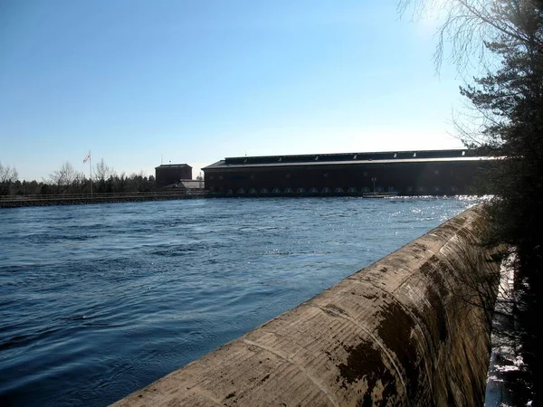 Imatra Finlande Centrale Hydroélectrique Sur Rivière Vuoksa Début Printemps — Photo