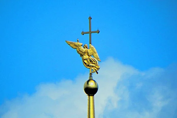 Saint Petersburg Peter Paul Cathedral Angel Blessing City — 스톡 사진