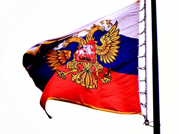 俄罗斯总统对莫斯科克里姆林宫的标准 — 图库照片
