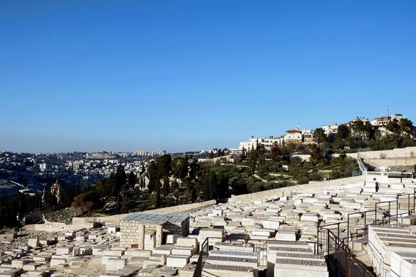 Kudüs Zeytin Dağı Ndaki Mezarlıklar — Stok fotoğraf