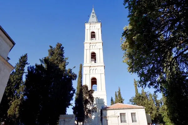 Jerusalén Monte Los Olivos Monasterio Ortodoxo Ascensión Iglesia Ortodoxa Rusa — Foto de Stock
